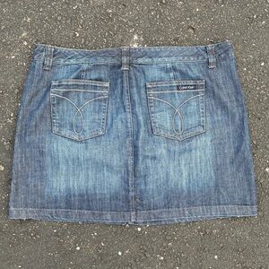 Calvin Klein Jeans denim blue jean mini skirt